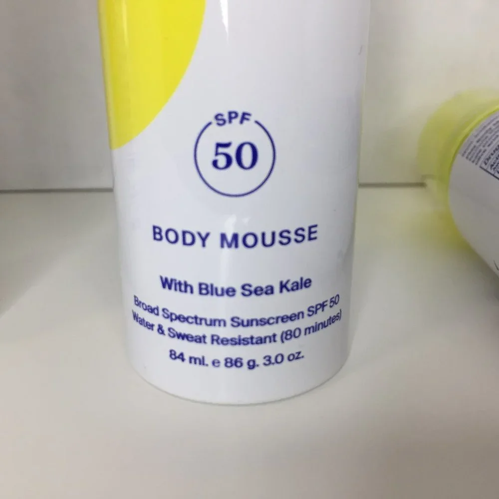SUPERGOOP! 5 NEW SEALED Luxurious BODY MOUSSE - TRAVEL SIZE - spf 5 - 3oz